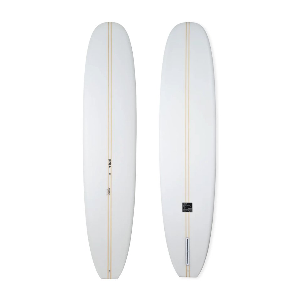 Haydenshapes longboard surfboard, deck and bottom